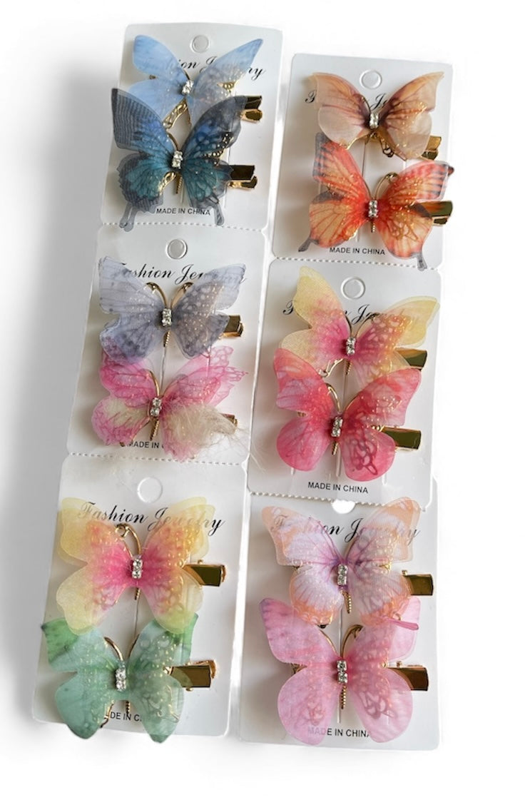 Butterfly Clips (Pack of 12)