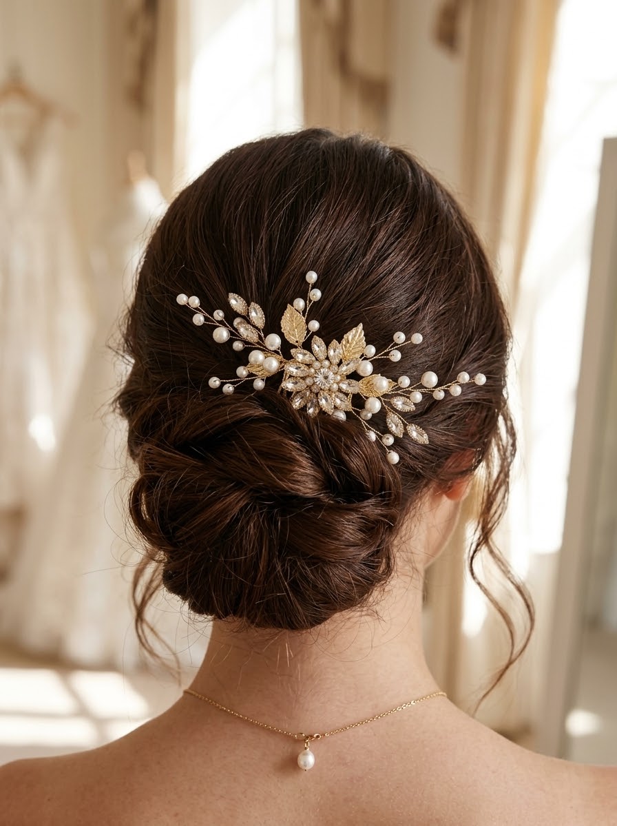 Champagne Pearl Hair Comb