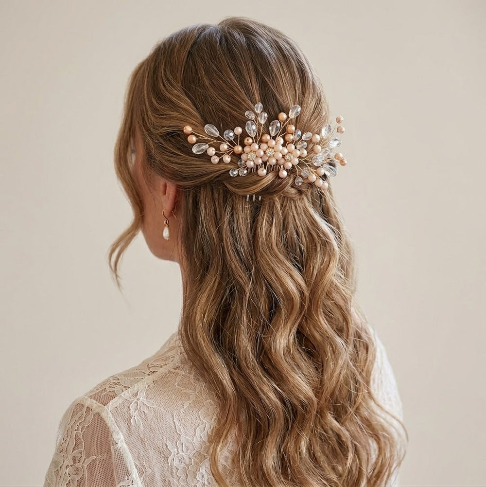 Cluster Pearl Hair Comb