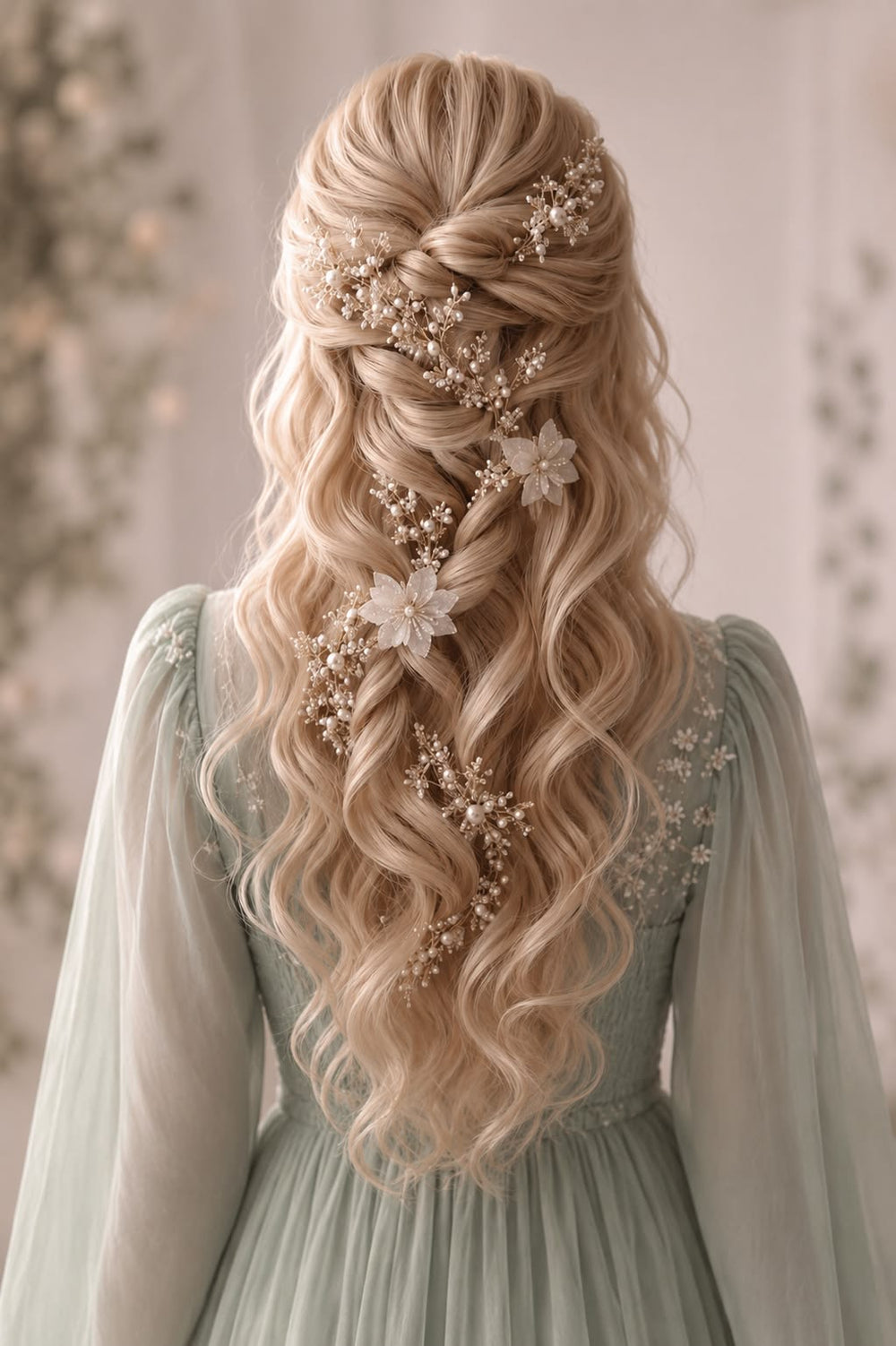 Silver long hairvine