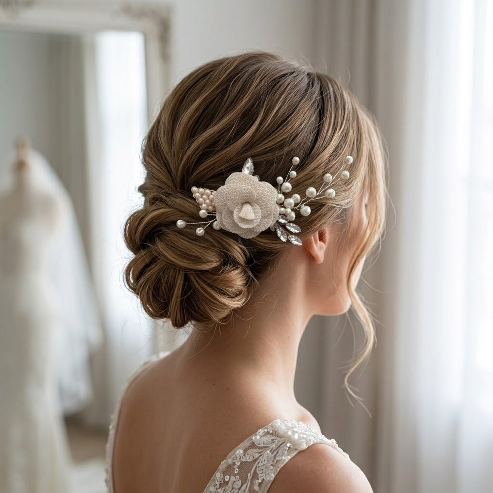 Ivory rose combpin