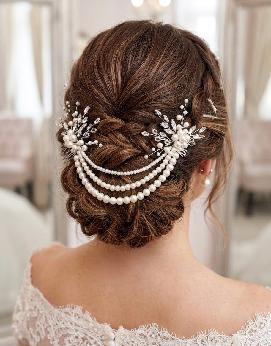 Layered Pearl Hair Comb