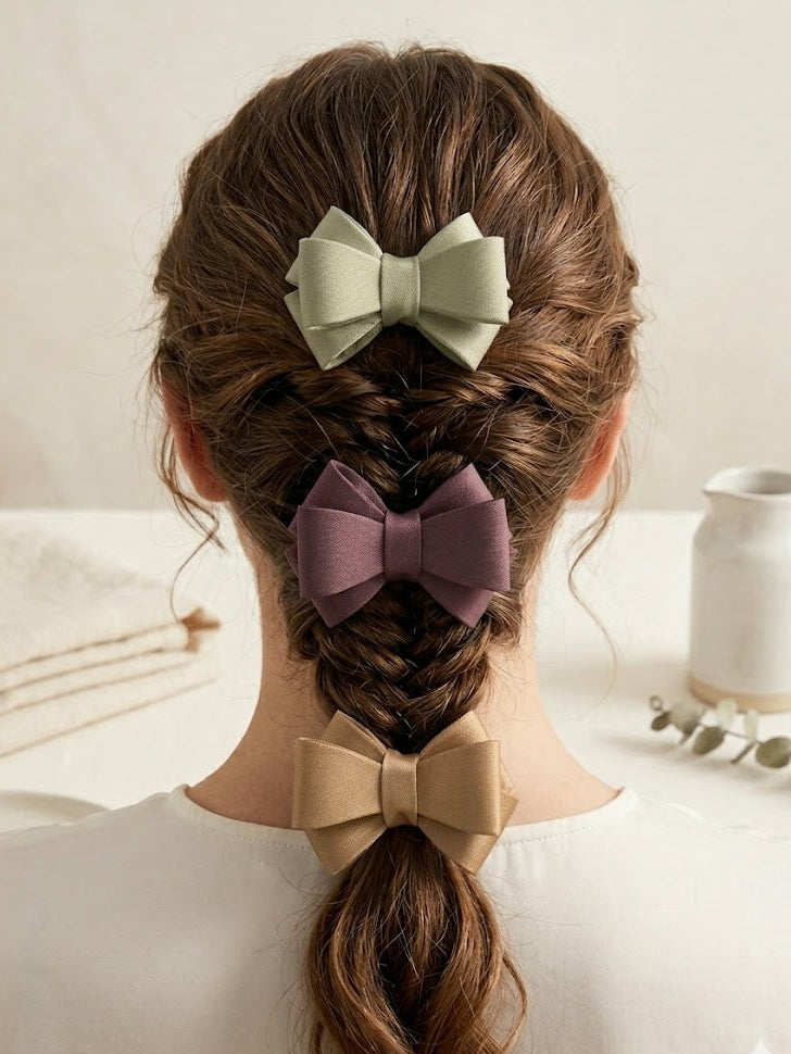 Elegant Bow Hair Pin Set