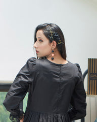 Comb Pin (Black Roses)