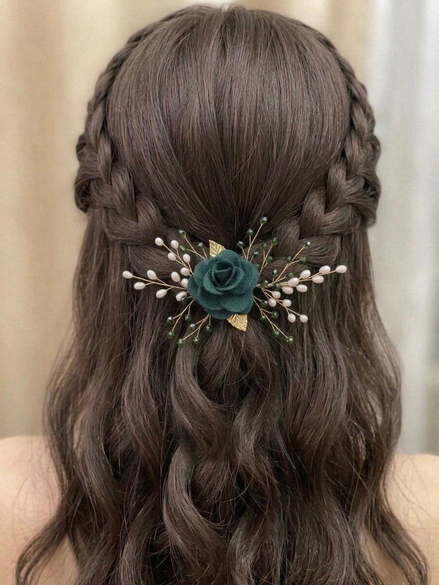 Ivory Bloom Hair Comb