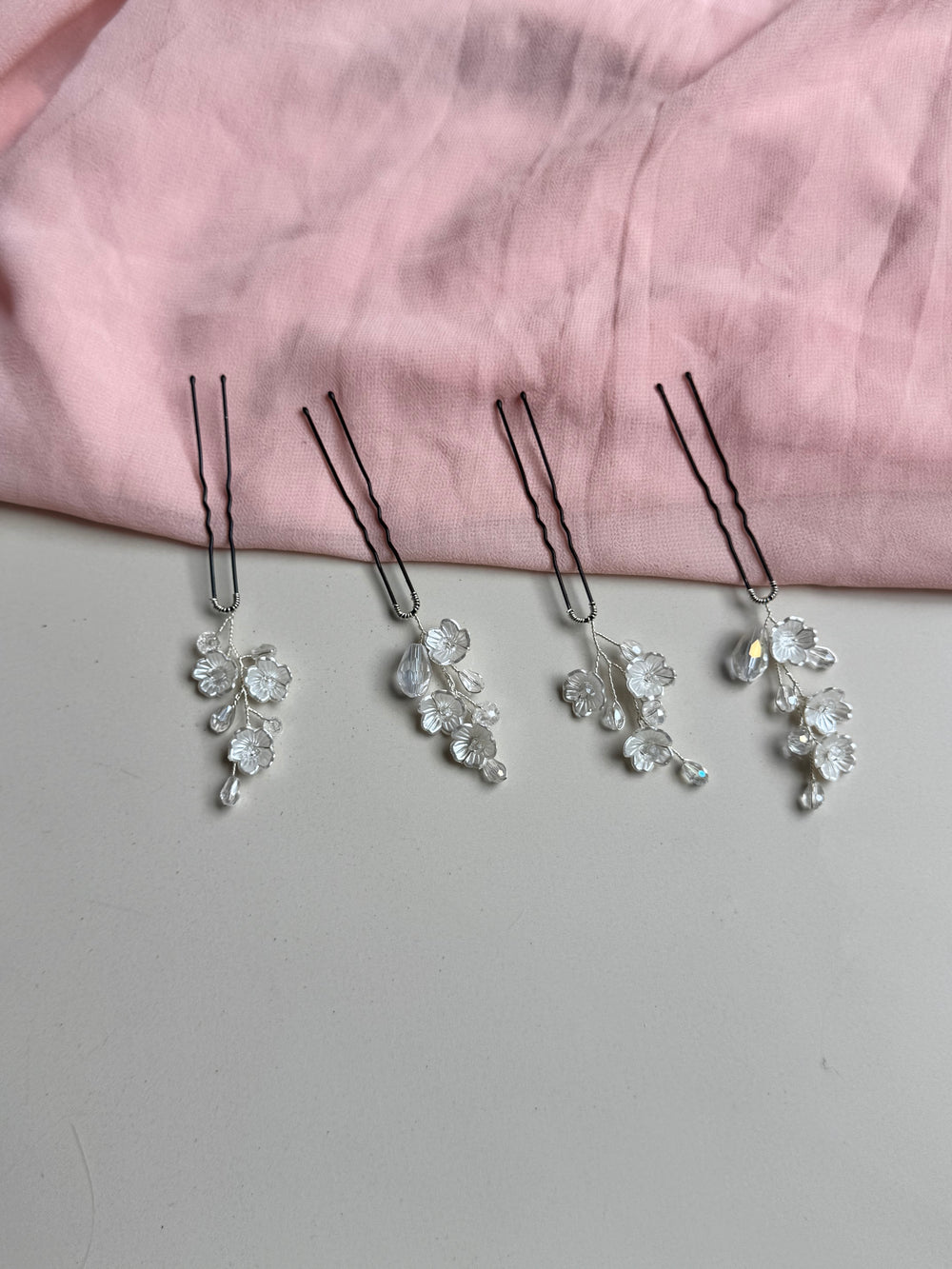 Pearl floral bun pin