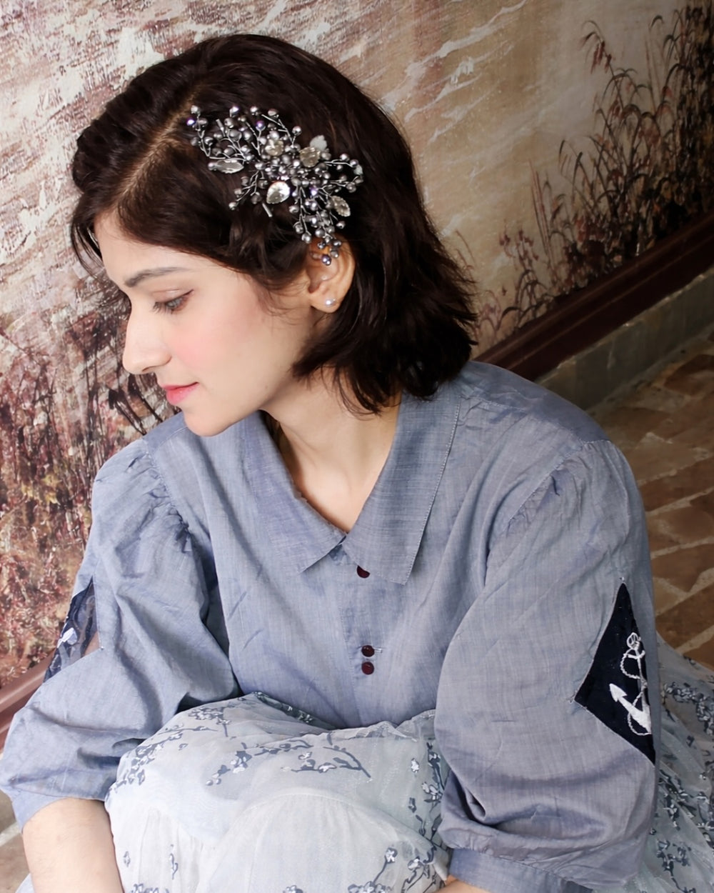 Silver Bun Pin
