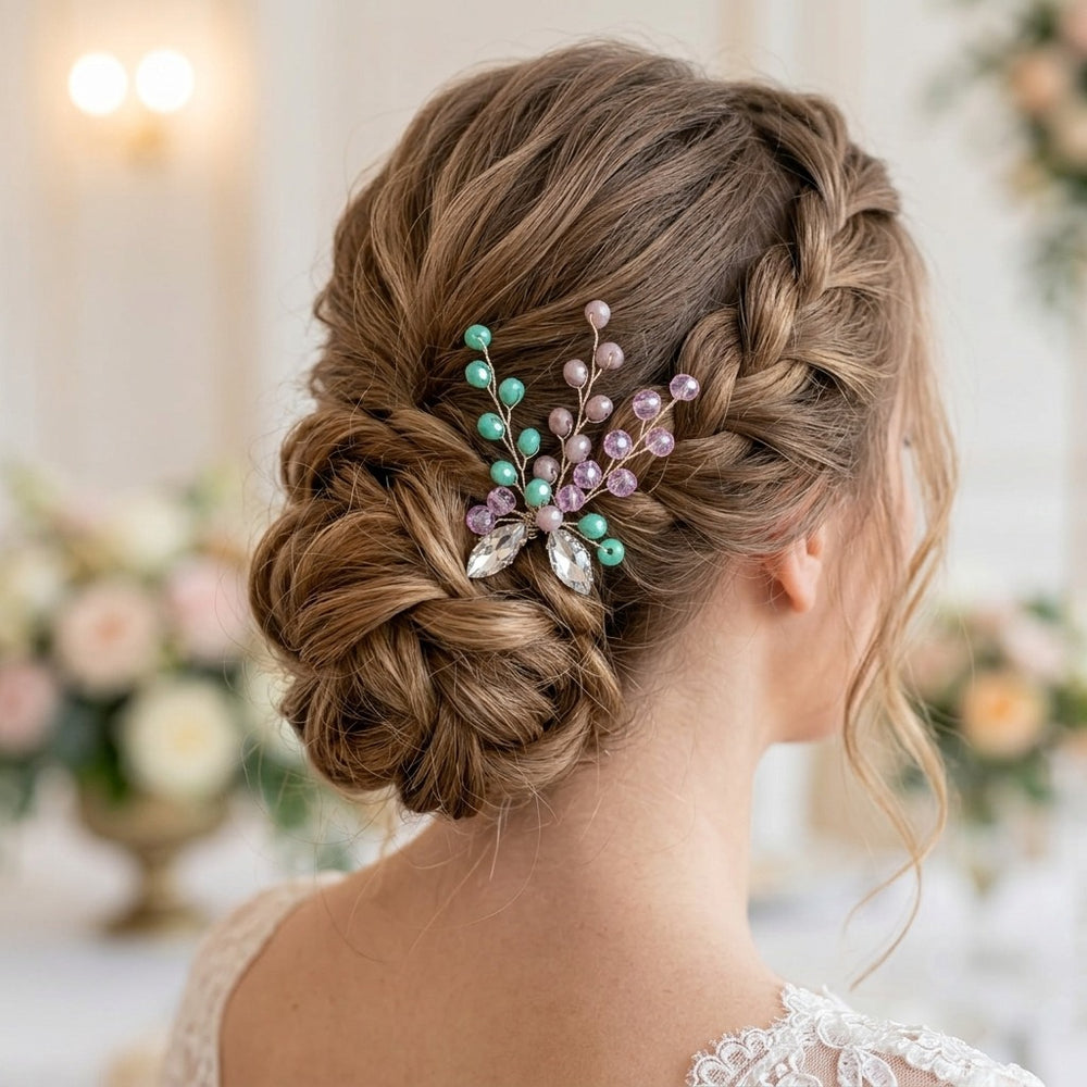 Pastel Leaf Hair Pin