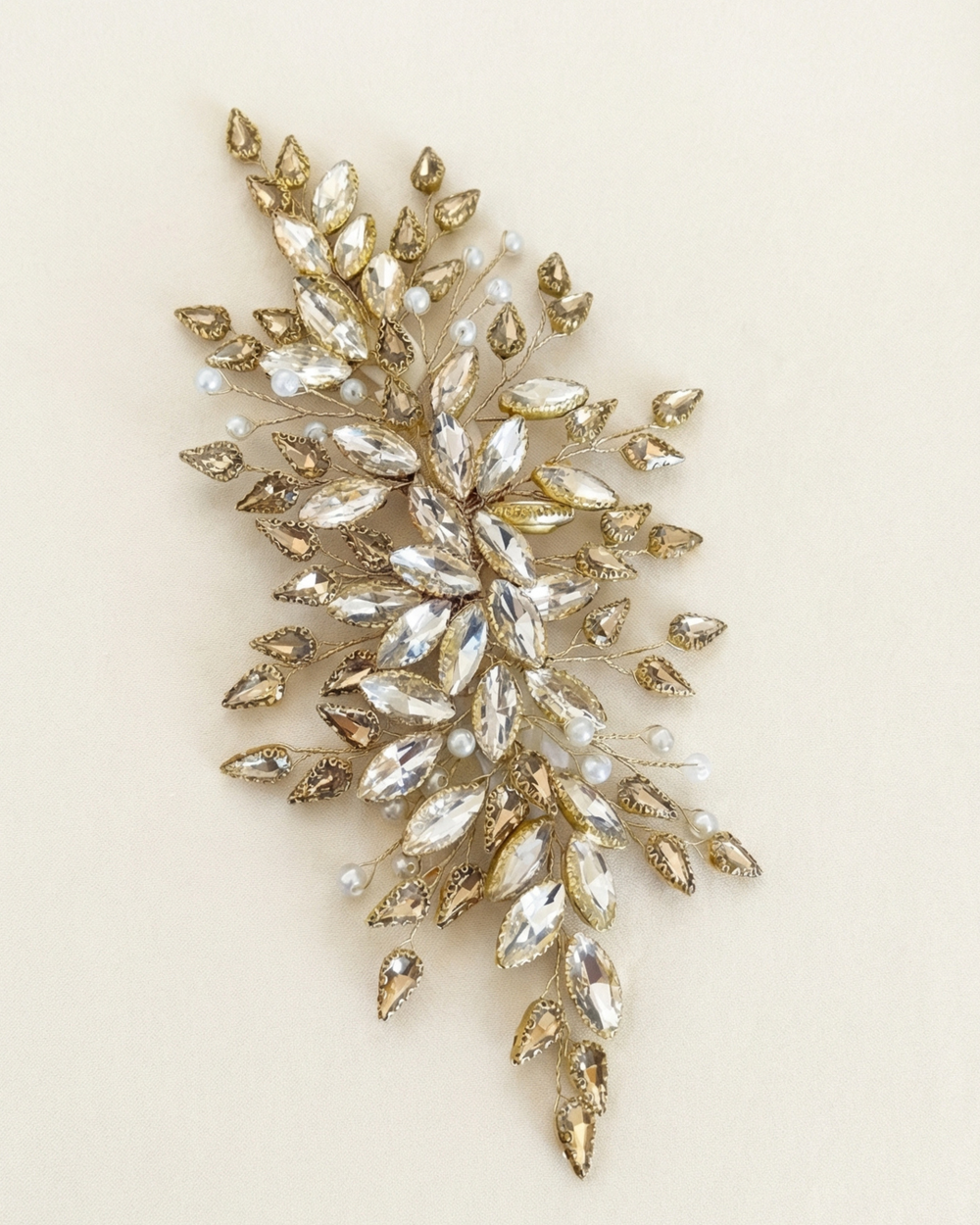 Royal Gold Statement Hair Piece for Party & Bridal Wear