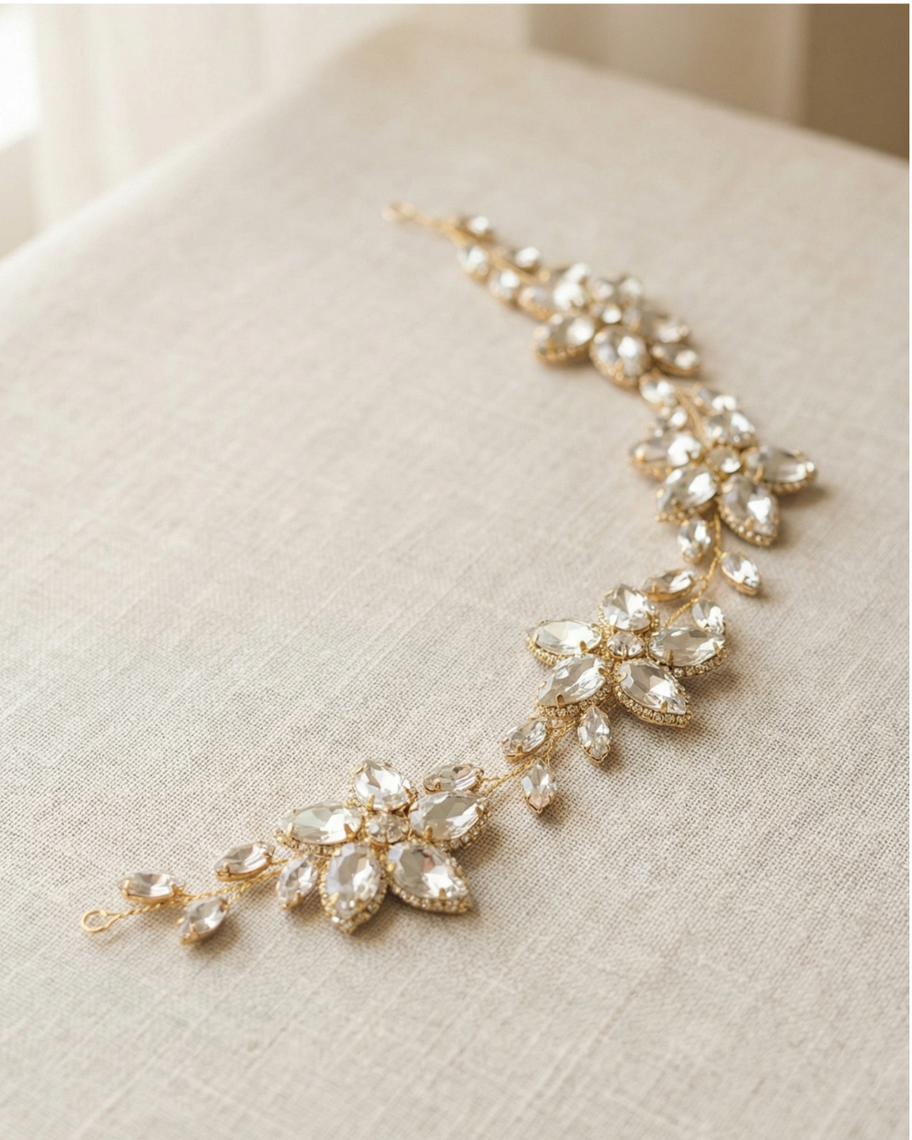 Canopy Bloom Rhinestone Crystal Hair Vine