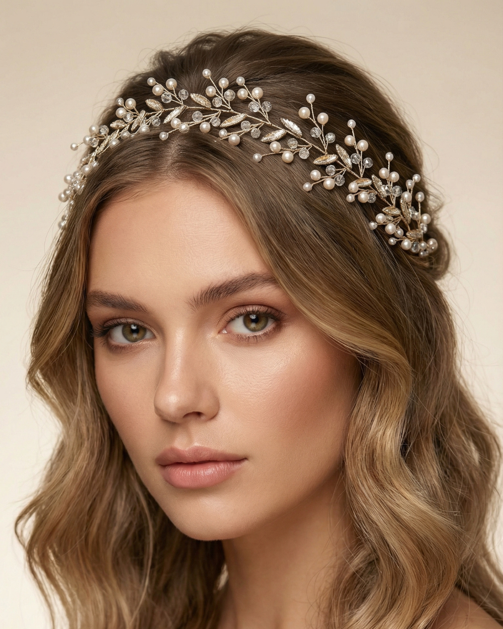 The Serene Pearl & Crystal Hair Vine