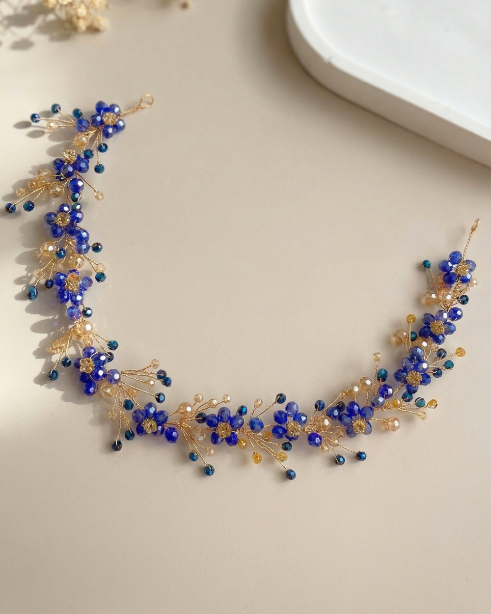 Sapphire Blue Crystal Hair Vine