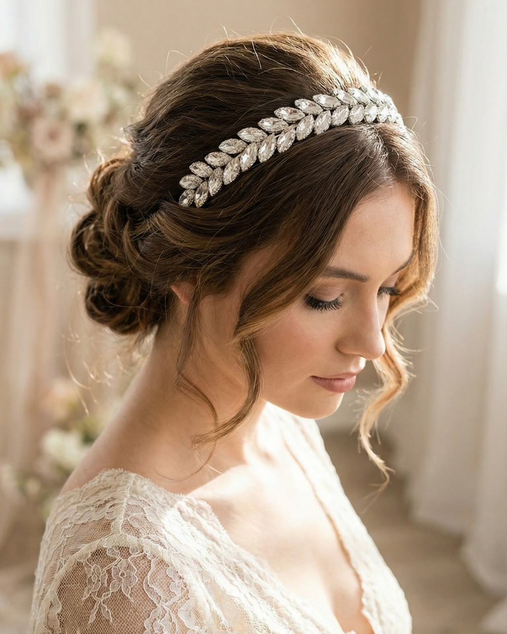 The Astra Headband - Silver Rhinestones