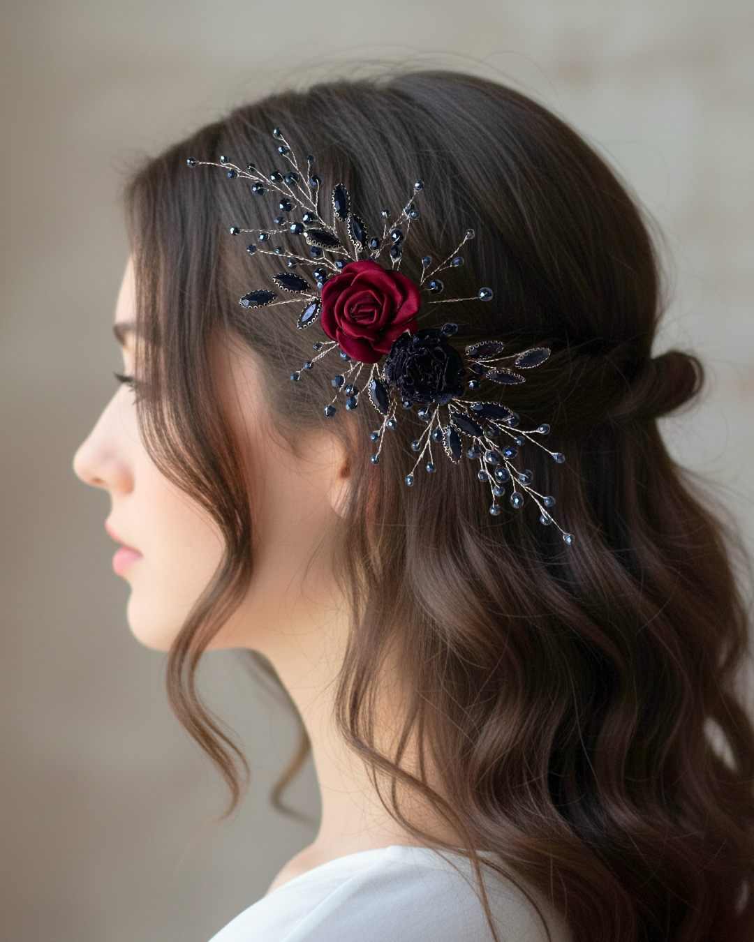 Side Piece (Black rose)